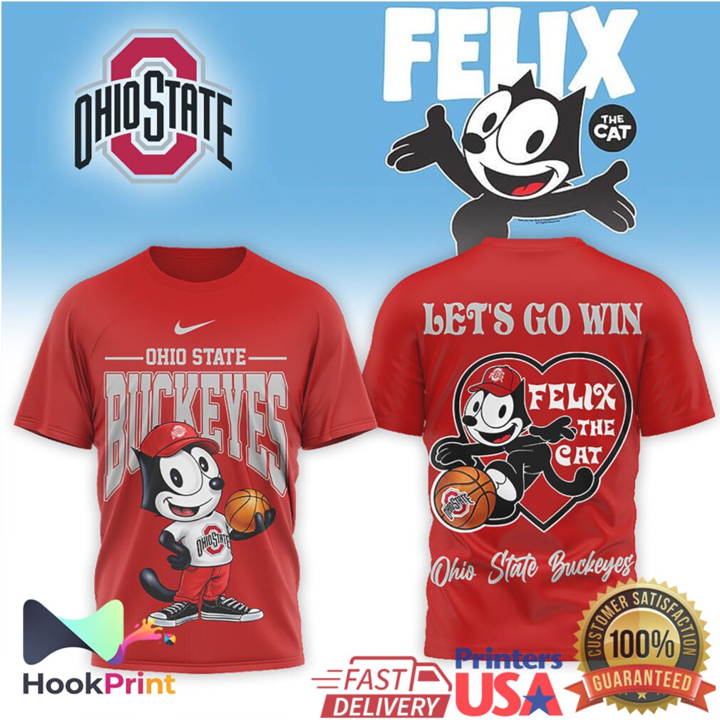 Felix the Cat x Ohio State Buckeyes Basketball Retro T Shirt Felix the Cat x Ohio State Buckeyes Basketball Retro T Shirt
