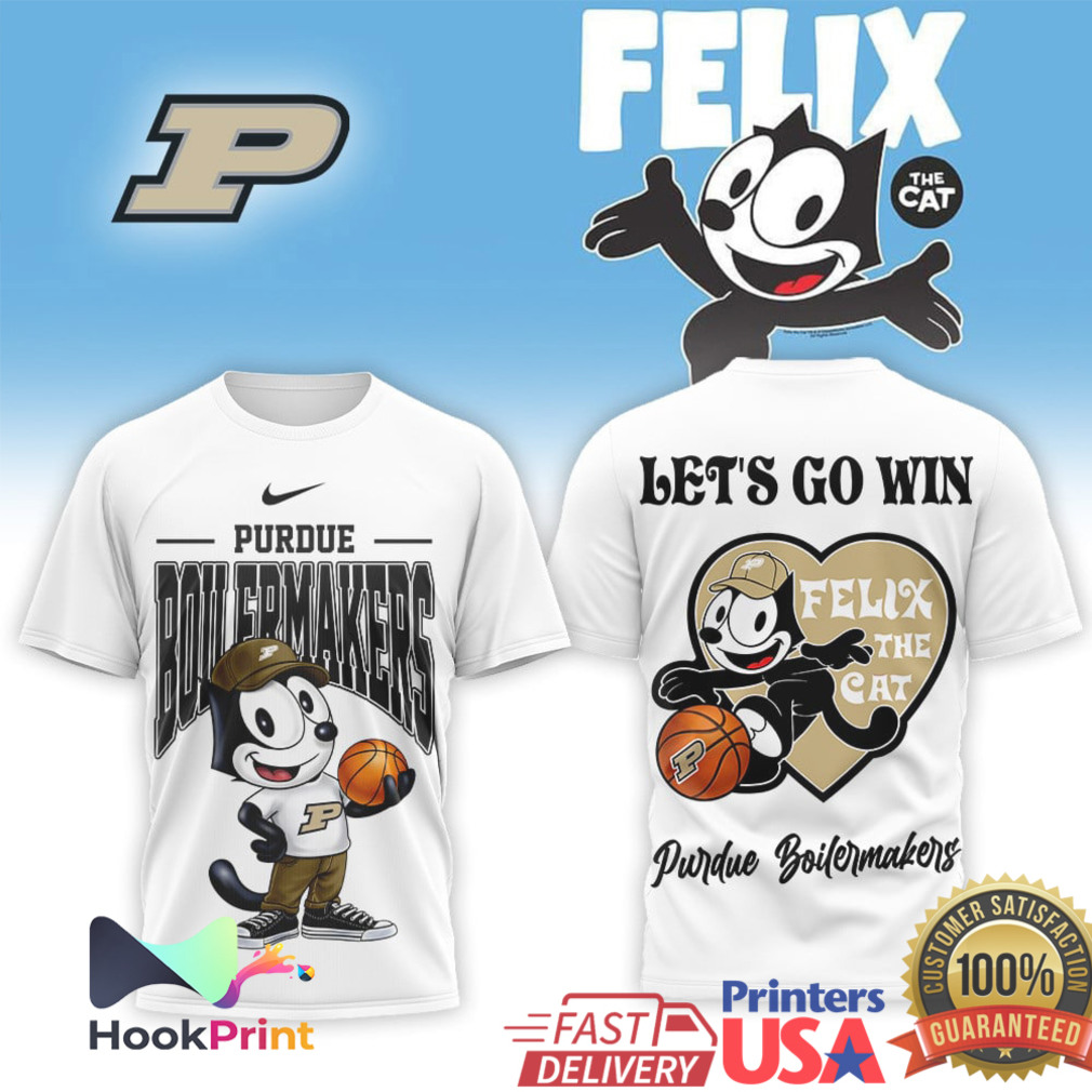 Felix the Cat x Purdue Boilermakers Basketball Fan T Shirt Felix the Cat x Purdue Boilermakers Basketball Fan T Shirt