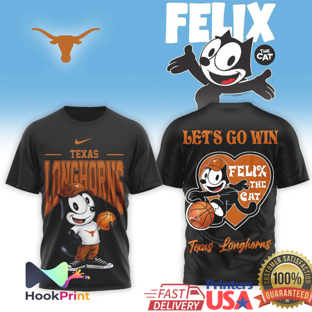 Felix the Cat x Texas Longhorns Basketball Mascot T Shirt Felix the Cat x Texas Longhorns Basketball Mascot T Shirt