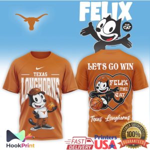 Felix the Cat x Texas Longhorns Basketball Mascot T Shirt