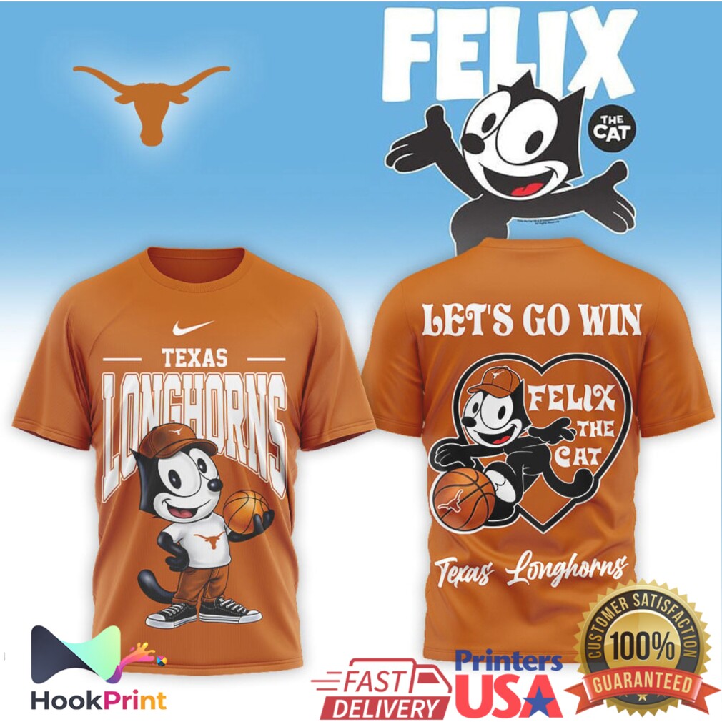 Felix the Cat x Texas Longhorns Basketball Mascot T Shirt Felix the Cat x Texas Longhorns Basketball Mascot T Shirt