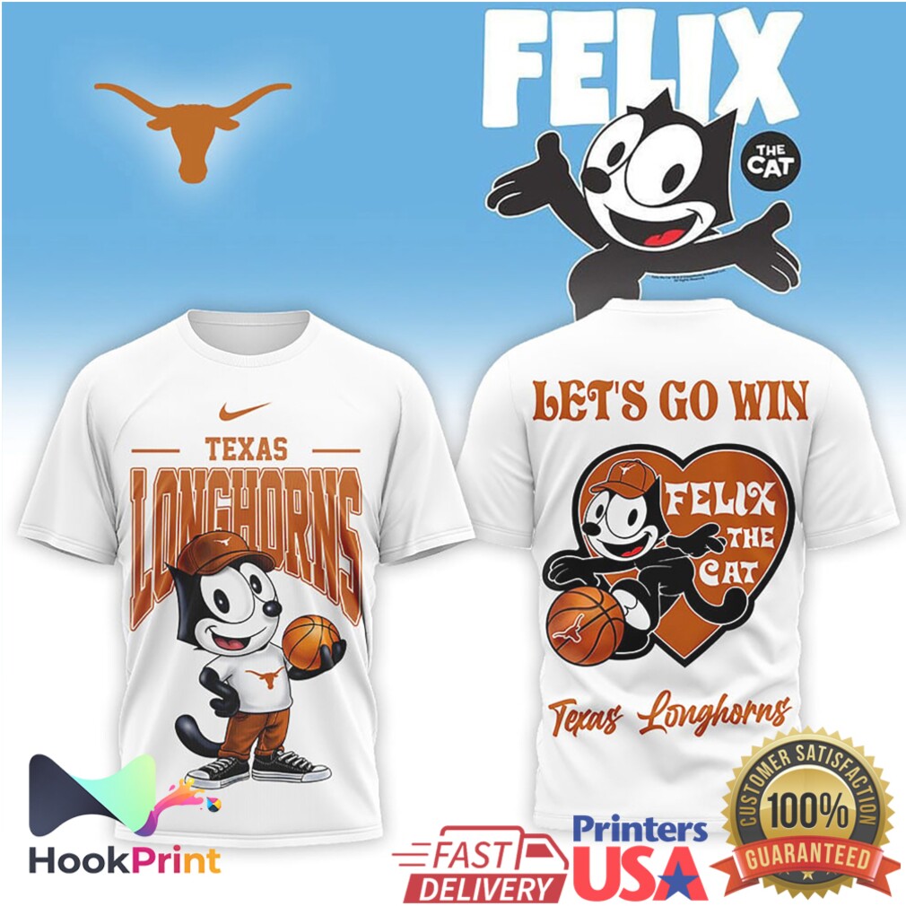 Felix the Cat x Texas Longhorns Basketball Mascot T Shirt Felix the Cat x Texas Longhorns Basketball Mascot T Shirt