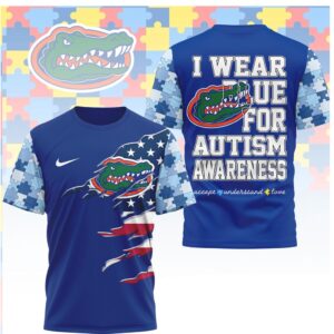 Florida Gators (Alt Design) I Wear Blue for Autism Awareness T Shirt