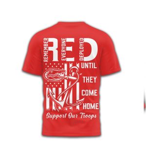 Florida Gators R.E.D. Remember Everyone Deployed Military Red T Shirt
