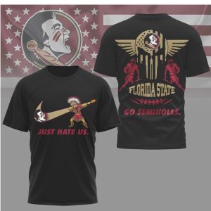 Florida State Seminoles “Just Hate Us” Osceola Mascot Dabbing Fan T Shirt