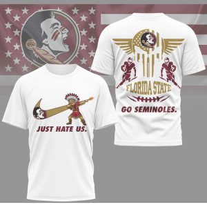 Florida State Seminoles “Just Hate Us” Osceola Mascot Dabbing Fan T Shirt