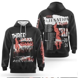 Three Days Grace The Alienation Tour 2025 2026 Concert Hoodie