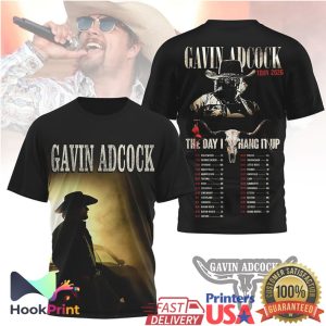 Gavin Adcock Tour 2026 The Day I Hang It Up Country Music T Shirt