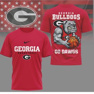 Georgia Bulldogs Basketball “Go Dawgs” Bulldog Mascot Graphic T Shirt Georgia Bulldogs Basketball “Go Dawgs” Bulldog Mascot Graphic T Shirt