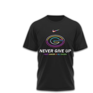 Georgia Bulldogs Cancer Awareness Never Give Up Rainbow Ribbon Red Black T Shirt Georgia Bulldogs Cancer Awareness Never Give Up Rainbow Ribbon Red Black T Shirt