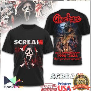 Ghostface Scream VI 30th Anniversary 1996 2026 Horror Shirt