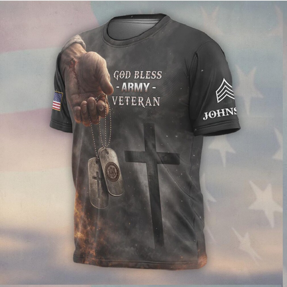 God Bless Army Veteran Dog Tags Silhouette Cross Military Shirt God Bless Army Veteran Dog Tags Silhouette Cross Military Shirt