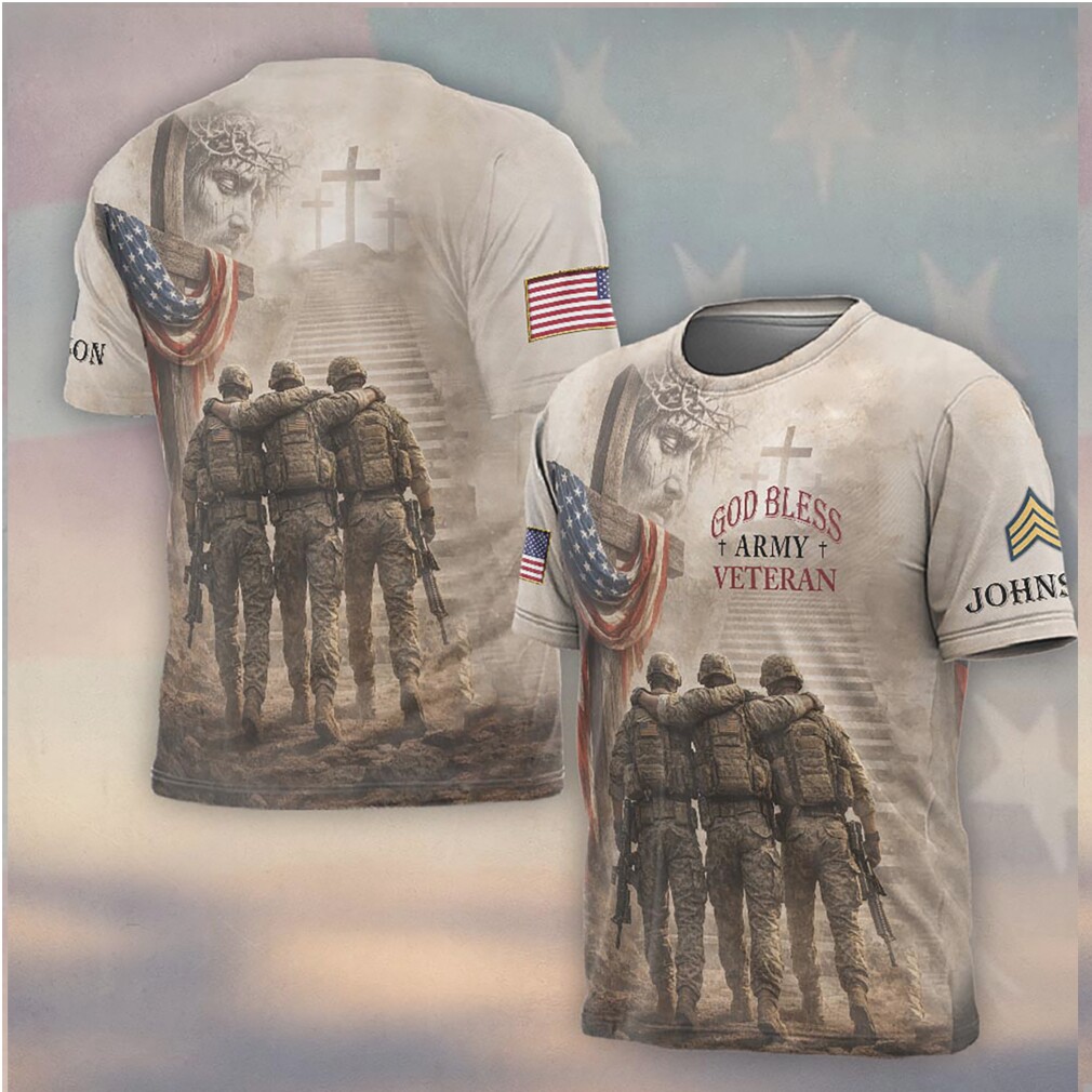 God Bless Army Veteran Soldier Brotherhood Stairway to Heaven Shirt God Bless Army Veteran Soldier Brotherhood Stairway to Heaven Shirt