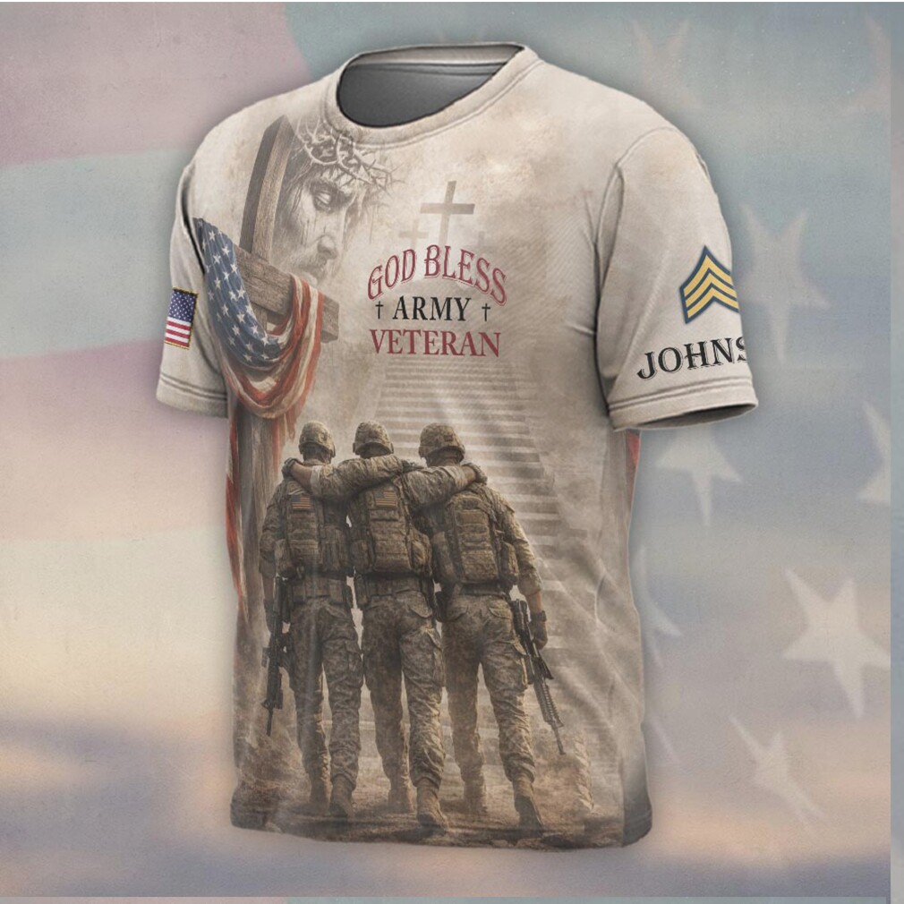 God Bless Army Veteran Soldier Brotherhood Stairway to Heaven Shirt God Bless Army Veteran Soldier Brotherhood Stairway to Heaven Shirt