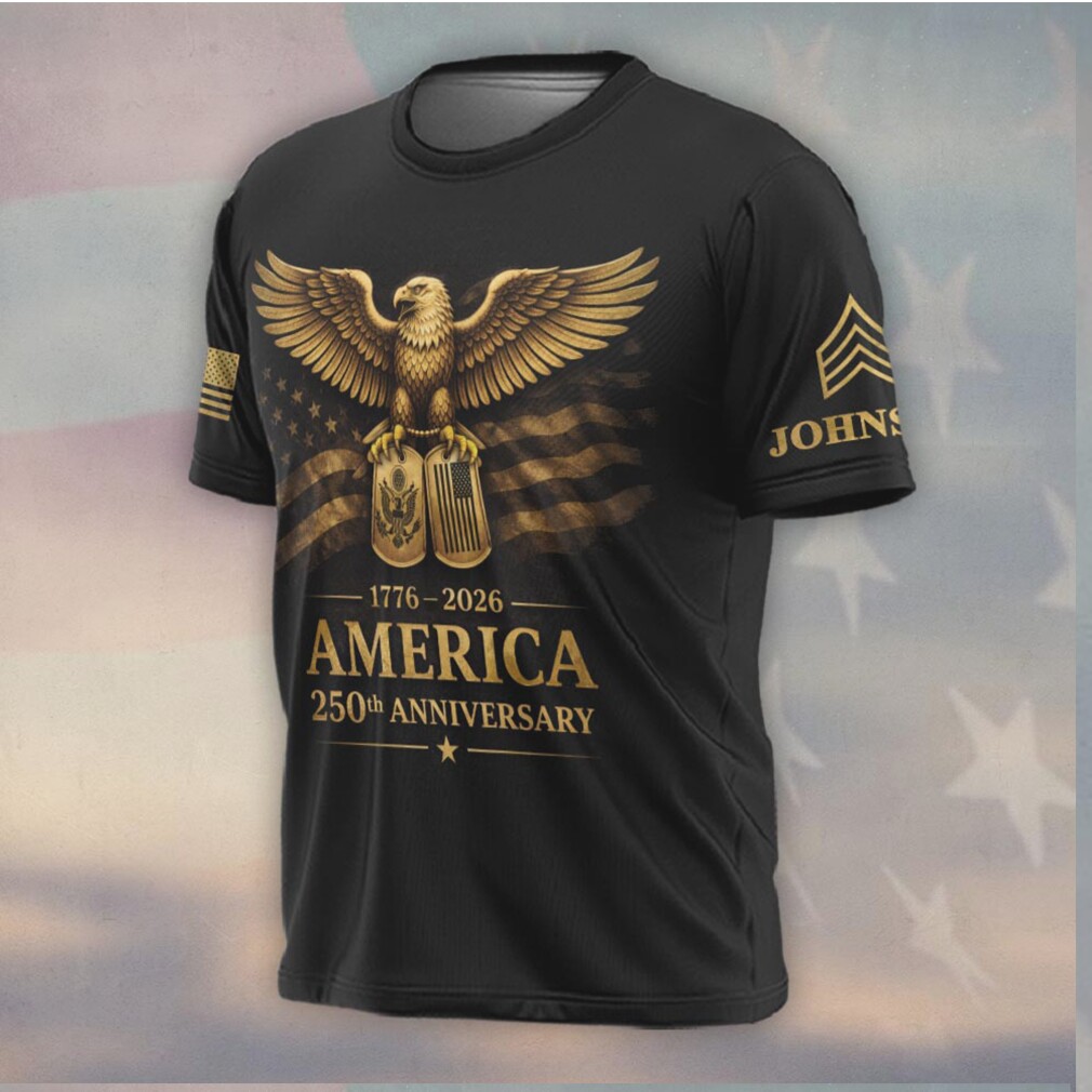 Gold Eagle America 250th Anniversary 1776 2026 Military Style T Shirt Gold Eagle America 250th Anniversary 1776 2026 Military Style T Shirt