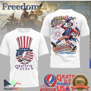 Grateful Dead 250 Years of Freedom American Dream Uncle Sam Skeleton Shirt