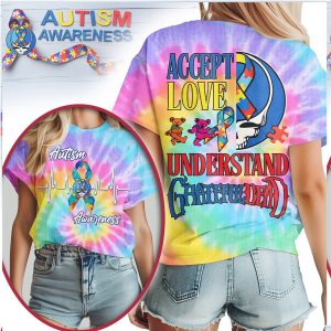 Grateful Dead Autism Awareness Accept Love Understand Steal Your Face Shirt