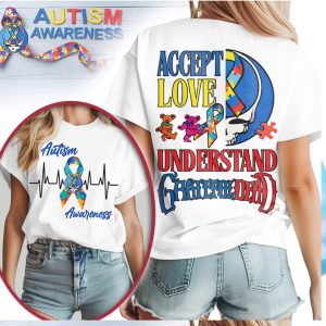 Grateful Dead Autism Awareness Accept Love Understand Steal Your Face Shirt