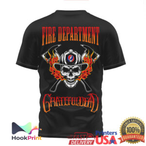 Grateful Dead Fire Department Grateful Dead Firefighter Skull Dancing Bear Shirt Grateful Dead Fire Department Grateful Dead Firefighter Skull Dancing Bear Shirt