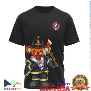 Grateful Dead Fire Department Grateful Dead Firefighter Skull Dancing Bear Shirt