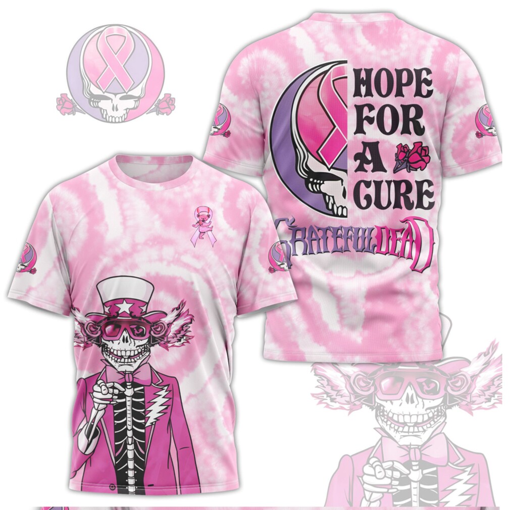 Grateful Dead Pink Tie Dye Breast Cancer Awareness Hope For A Cure Shirt Grateful Dead Pink Tie Dye Breast Cancer Awareness Hope For A Cure Shirt