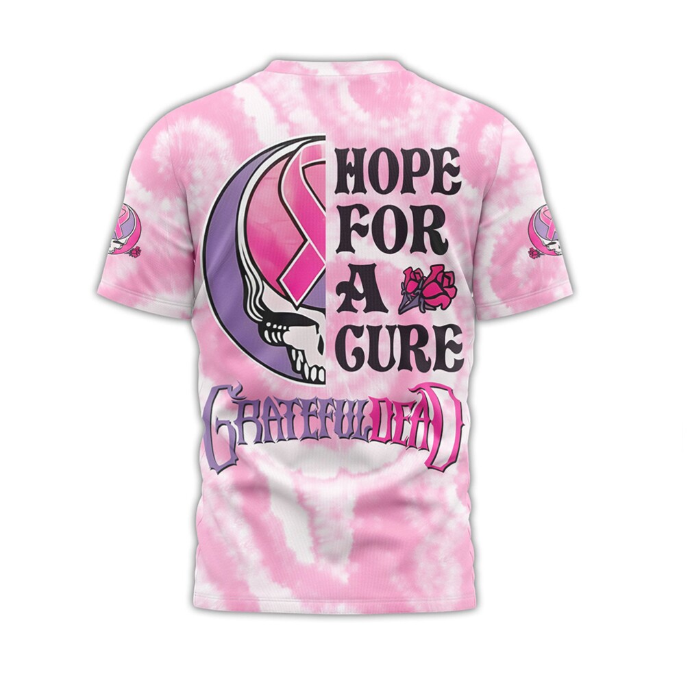 Grateful Dead Pink Tie Dye Breast Cancer Awareness Hope For A Cure Shirt Grateful Dead Pink Tie Dye Breast Cancer Awareness Hope For A Cure Shirt