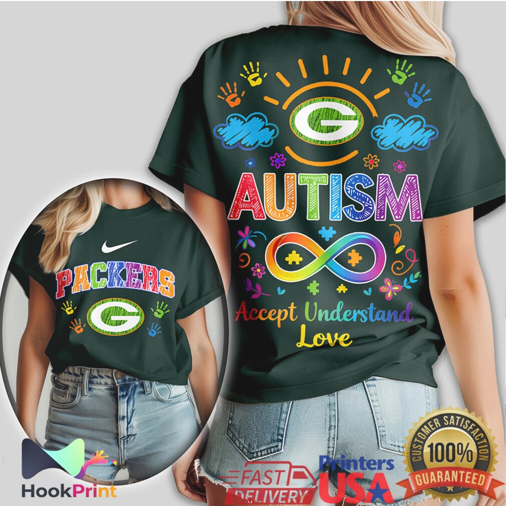 Green Bay Packers Autism Awareness G Logo Colorful Puzzle Design T Shirt Green Bay Packers Autism Awareness G Logo Colorful Puzzle Design T Shirt