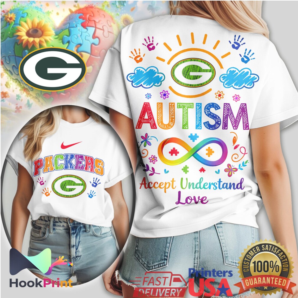 Green Bay Packers Autism Awareness G Logo Colorful Puzzle Design T Shirt Green Bay Packers Autism Awareness G Logo Colorful Puzzle Design T Shirt
