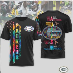 Green Bay Packers Autism Awareness See Able Not The Label NFL T Shirt