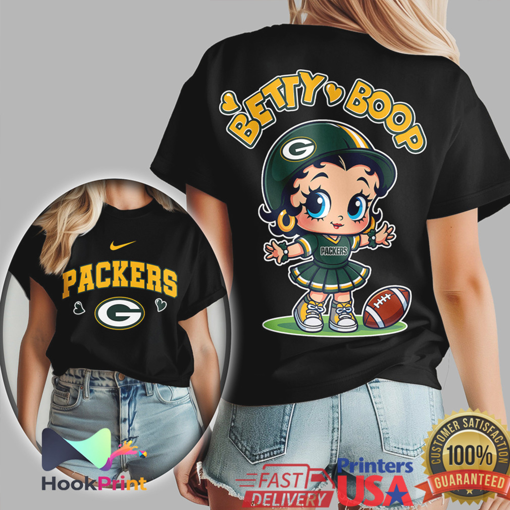 Green Bay Packers Betty Boop Fan Women's NFL Football T Shirt Green Bay Packers Betty Boop Fan Women's NFL Football T Shirt