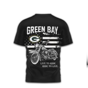 Green Bay Packers Biker Pistons Ride To Live NFL Shirt
