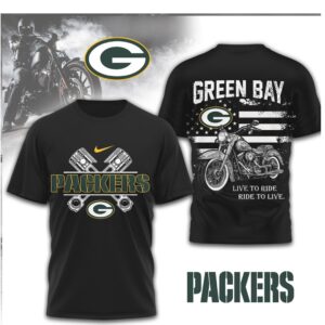 Green Bay Packers Biker Pistons Ride To Live NFL Shirt