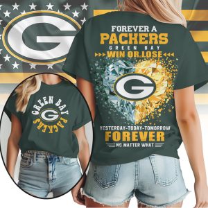Green Bay Packers Forever A Fan Win Or Lose Crystal Heart Team T Shirt Green Bay Packers Forever A Fan Win Or Lose Crystal Heart Team T Shirt
