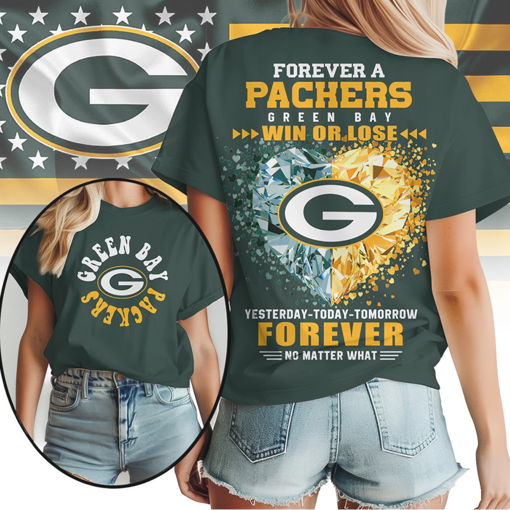 Green Bay Packers Forever A Fan Win Or Lose Crystal Heart Team T Shirt Green Bay Packers Forever A Fan Win Or Lose Crystal Heart Team T Shirt
