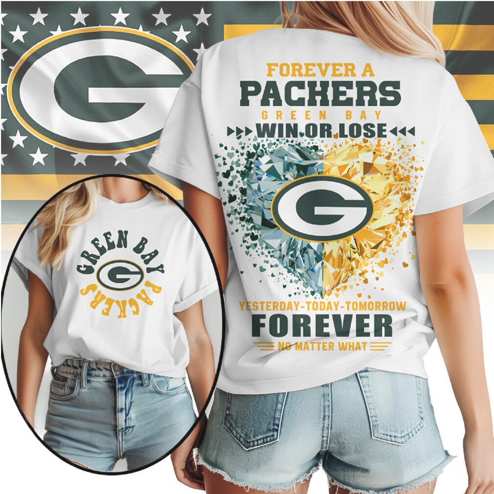 Green Bay Packers Forever A Fan Win Or Lose Crystal Heart Team T Shirt Green Bay Packers Forever A Fan Win Or Lose Crystal Heart Team T Shirt