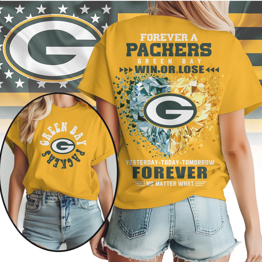 Green Bay Packers Forever A Fan Win Or Lose Crystal Heart Team T Shirt Green Bay Packers Forever A Fan Win Or Lose Crystal Heart Team T Shirt