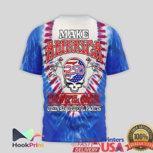 Green Bay Packers Grateful Dead Tie Dye “Make America Grateful Again” T Shirt