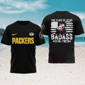 Green Bay Packers Joker Design 250 Years Of Being Badass 1776 2026 Packers T Shirt Green Bay Packers Joker Design 250 Years Of Being Badass 1776 2026 Packers T Shirt