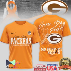Green Bay Packers MS Awareness Multiple Sclerosis Support Squad T Shirt