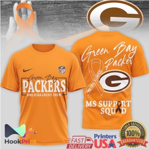 Green Bay Packers MS Awareness Multiple Sclerosis Support Squad T Shirt
