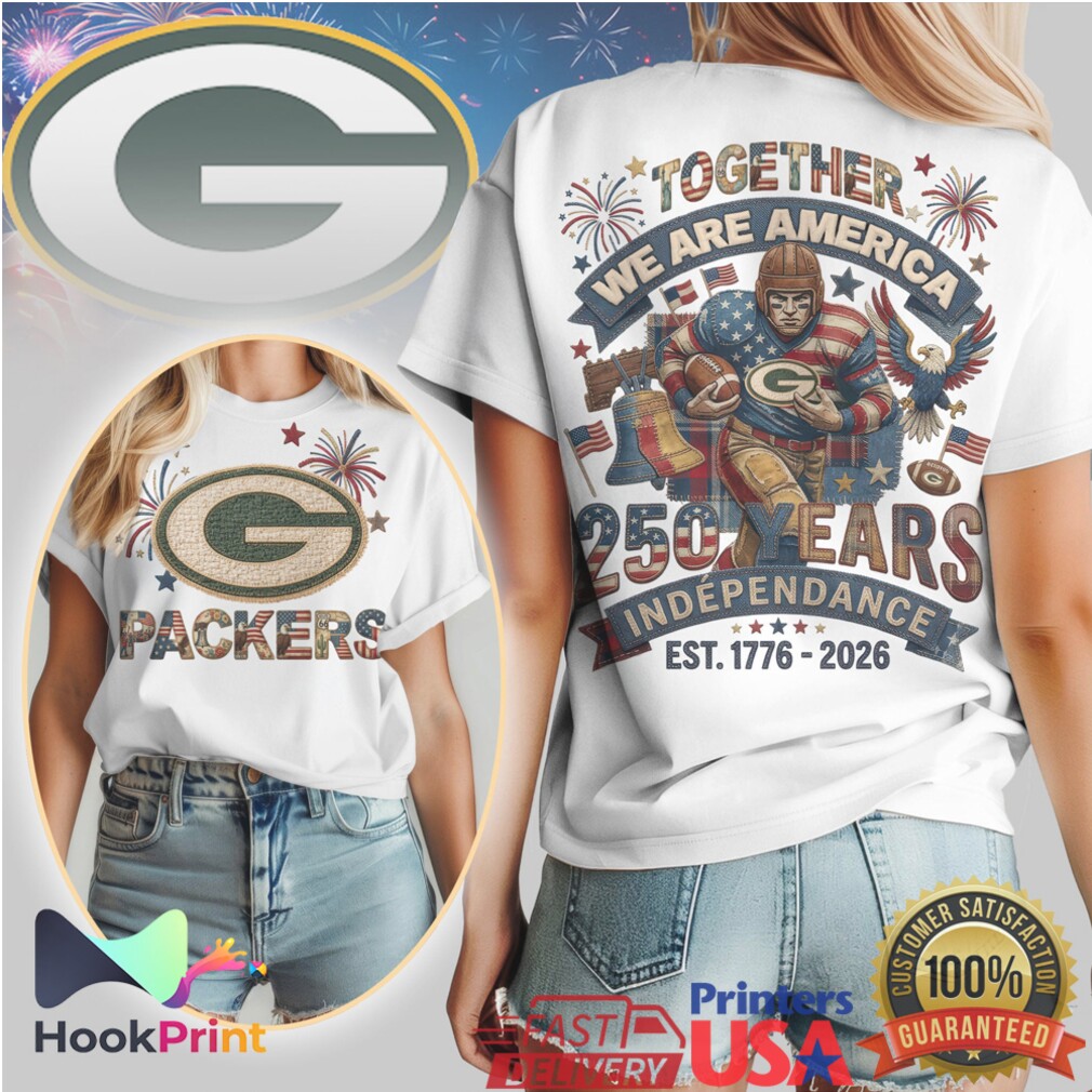 Green Bay Packers Patriotic 250 Years of Independence 1776 2026 T Shirt Green Bay Packers Patriotic 250 Years of Independence 1776 2026 T Shirt