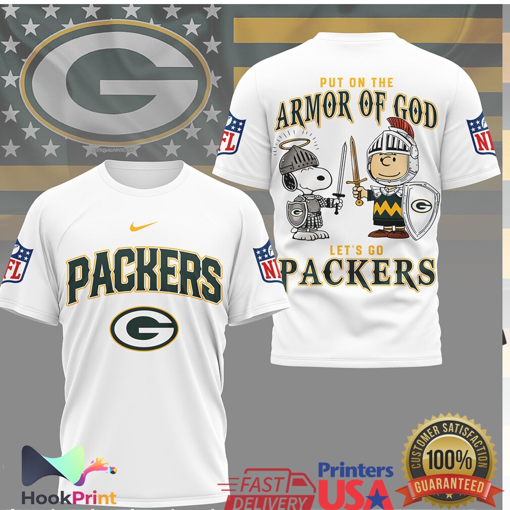 Green Bay Packers Peanuts Snoopy Put On The Armor Of God Shirt Green Bay Packers Peanuts Snoopy Put On The Armor Of God Shirt