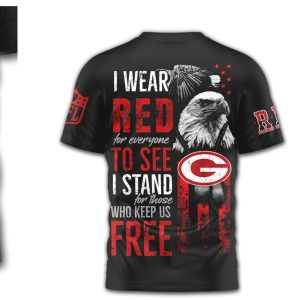 Green Bay Packers R.E.D. Friday Patriotic Eagle Military Support T Shirt