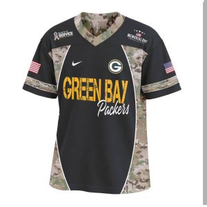 Green Bay Packers Remember The Brave Memorial Day Military Camo Jersey
