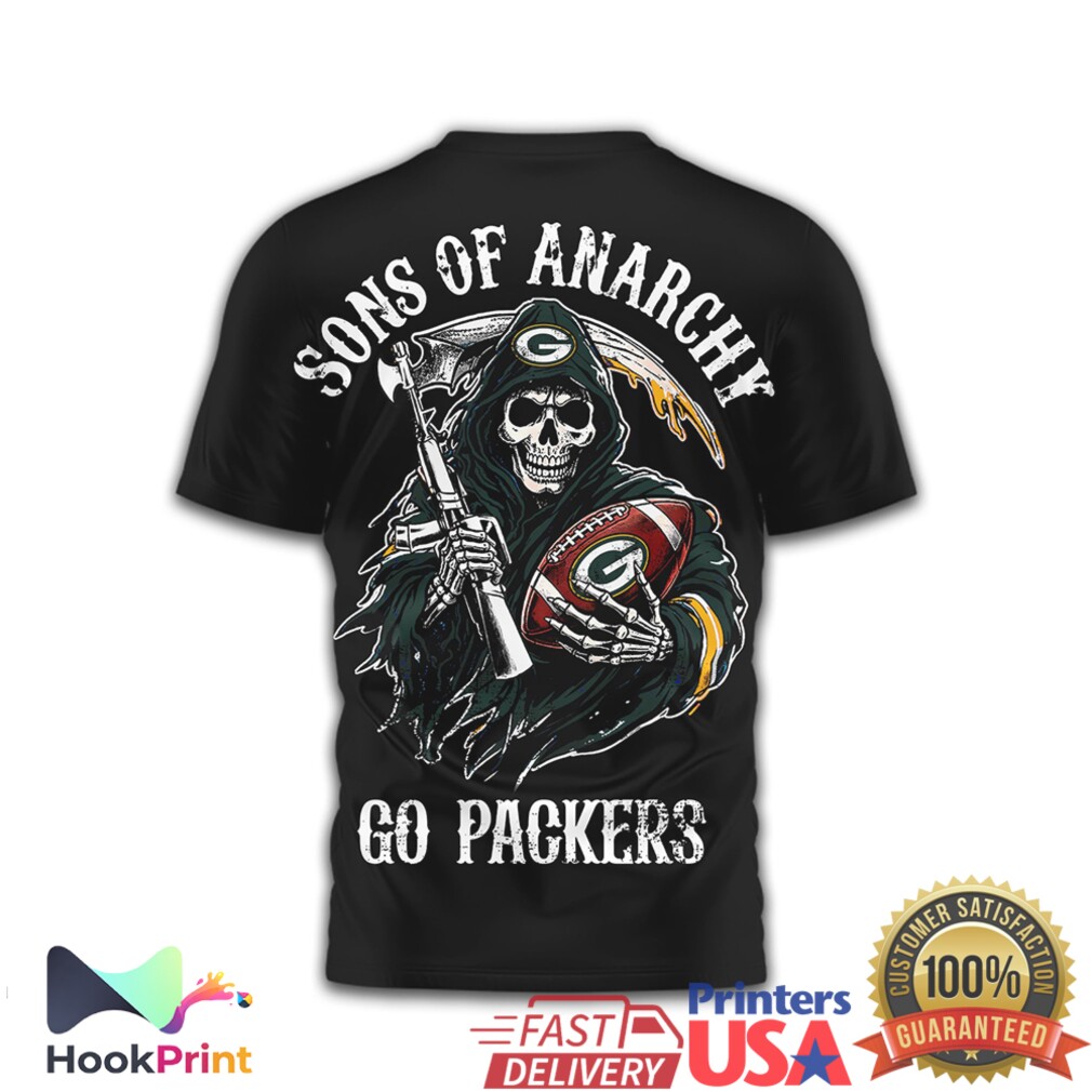 Green Bay Packers Sons Of Anarchy Reaper Go Packers T Shirt Green Bay Packers Sons Of Anarchy Reaper Go Packers T Shirt