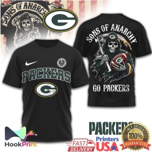 Green Bay Packers Sons Of Anarchy Reaper Go Packers T Shirt
