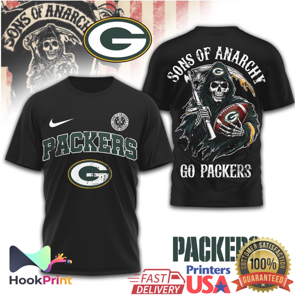 Green Bay Packers Sons Of Anarchy Reaper Go Packers T Shirt Green Bay Packers Sons Of Anarchy Reaper Go Packers T Shirt