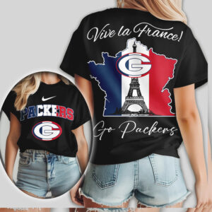 Green Bay Packers Vive la France Paris Inspired Fan NFL Shirt