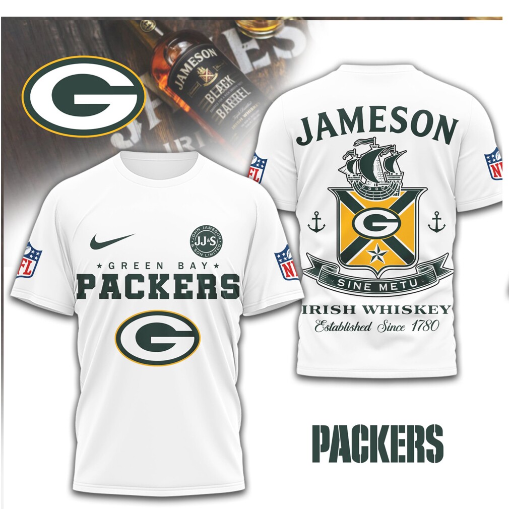 Green Bay Packers x Jameson Irish Whiskey Sine Metu T Shirt Green Bay Packers x Jameson Irish Whiskey Sine Metu T Shirt