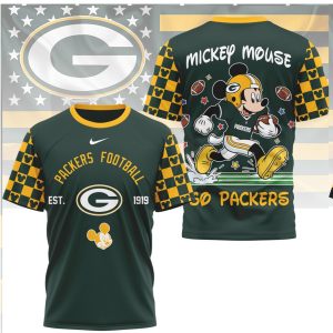 Green Bay Packers x Mickey Mouse 3D Football Jersey T Shirt